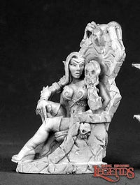 Dark Elf Queen on Throne 02577 (metal)