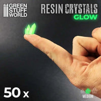 GREEN GLOW Resin Crystals - Medium 10392