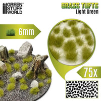 Grass TUFTS - 6mm self-adhesive -75x  Light Green 10674
