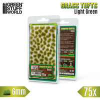 Grass TUFTS - 6mm self-adhesive -75x  Light Green 10674