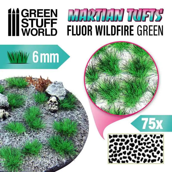 Martian Fluor Tufts - FLUOR WILDFIRE GREEN 10677