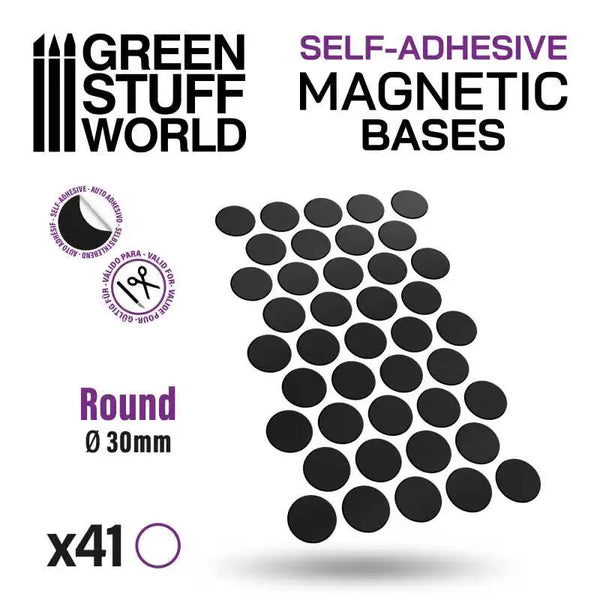 Round Magnetic Sheet SELF-ADHESIVE - 30mm 10862