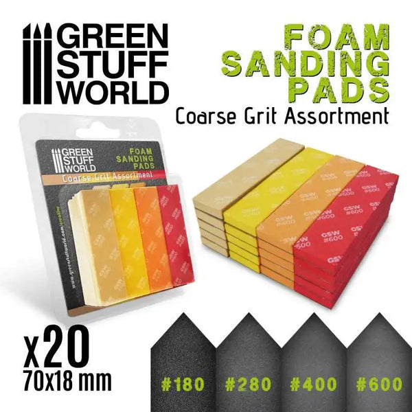 Foam Sanding Pads - COARSE GRIT ASSORTMENT x20 10977