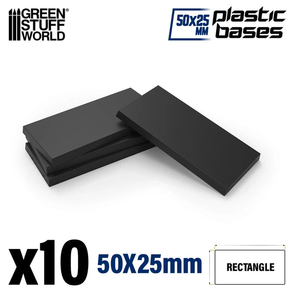 Rechthoekige Bases Leeg 25x50mm 10 stuks 11432