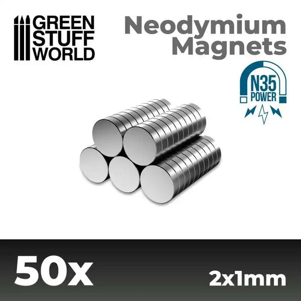 Neodymium Magnets 2x1mm - 50 units (N35) 11518