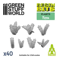40x Fern leaves Varen Bladeren set 11605