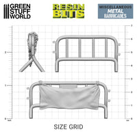 Green Stuff World 3D printed set - Metal Barricades 1:48 12416