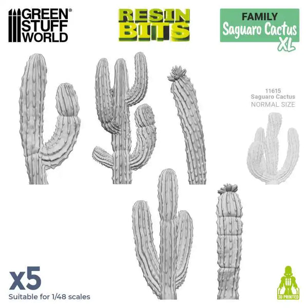 3D printed set - Saguaro Cactus XL 5x 12669