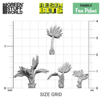 3D printed set - Fan Palms 20x 12670