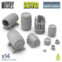Green Stuff World Wooden Barrels 1 op 35 12710