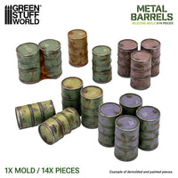Silicone Molds - Metal Barrels 1:48 12736