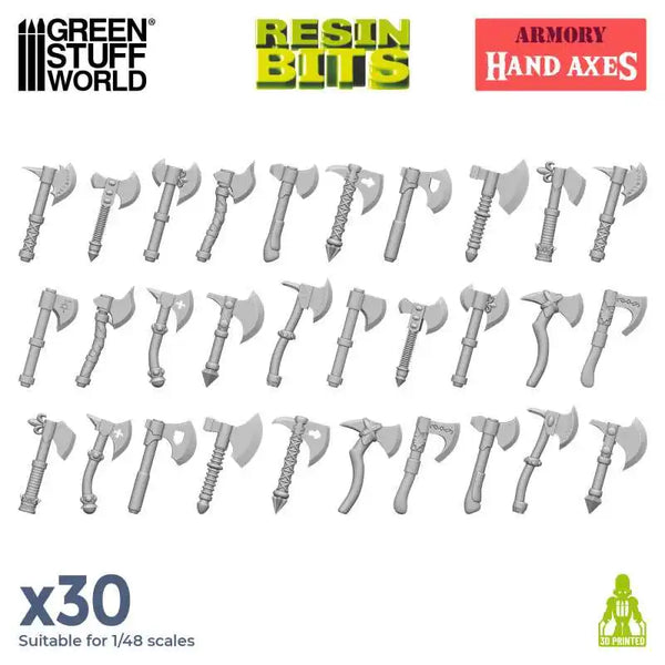 3D printed set - Hand Axes 30x 12792