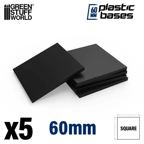 Vierkante Bases Leeg 60x60mm Bases 5 stuks 12887