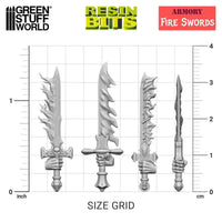 3D printed set - Fire Swords 20x 12888