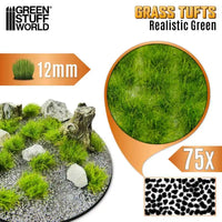 Grass TUFTS - 12mm self-adhesive - 75x - Realistic Green 12939