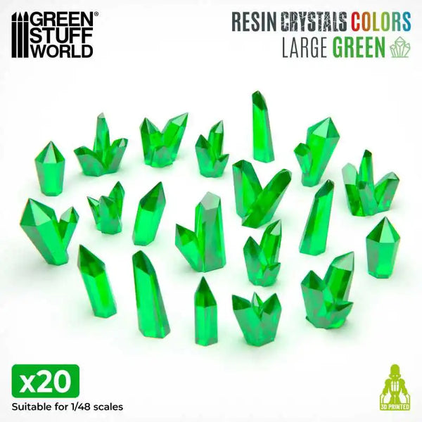 Green Resin Crystals - Large 13460