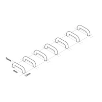Mecha Detail Parts - 8mm Ladder Rungs 60x 13602