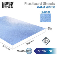 Green Stuff World Kalm Water Vel Plasticard 1394