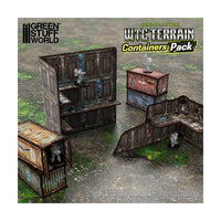 Green Stuff World Pre-painted WTC container (Pack x4) 14430