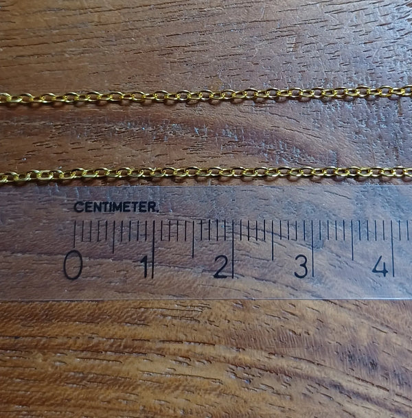 Schakel Ketting Goud (look) 1,5 mm 1 mtr