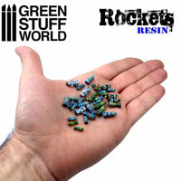 33x Resin Rockets and Missiles - Rakketten en Missiles 1693a
