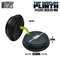 Green Stuff World Round Top Display Plinth 8cm Black 2210