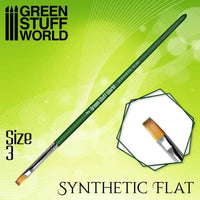 GREEN SERIES 2457 Flat Synthetic Brush Size 3