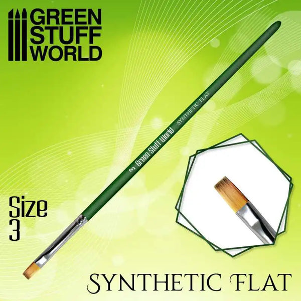 GREEN SERIES 2457 Flat Synthetic Brush Size 3