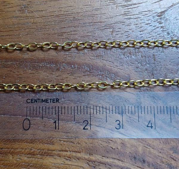 Schakel Ketting Goud (Look) 2.5 mm 5 mtr