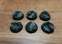 Rock 25mm Round Bases 6 stuks New