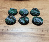 Rock 25mm Round Bases 6 stuks New