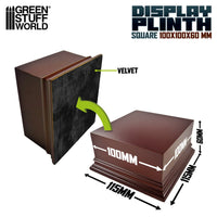 Green Stuff World Square Top Display Plinth 10x10cm - Hazelnut Brown 2705