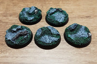 Rock 32mm Round Bases 5 stuks New