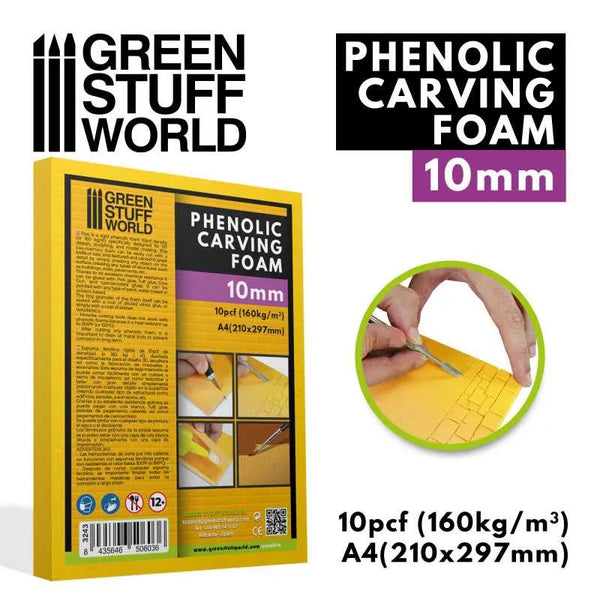 Phenolic Carving Foam 10mm - A4 size 3243