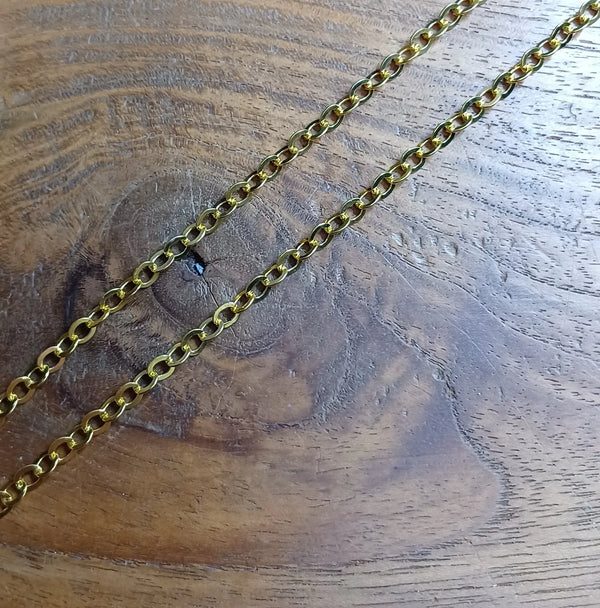 Schakel Ketting Goud (look) 3.5 mm 5 mtr