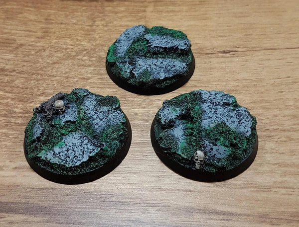 Rock 40mm Round Bases 3 stuks New