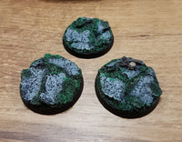 Rock 40mm Round Bases 3 stuks New