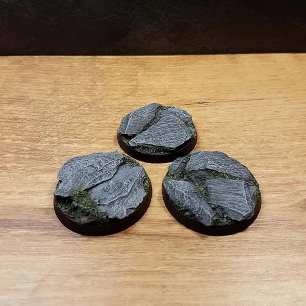 Slate 40mm Round Bases 3 stuks