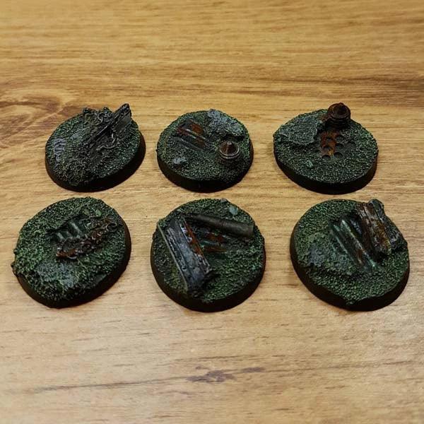 Industrial Ruins 25mm 40K Ronde Bases 6 stuks