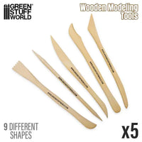 Wooden Modeling Tools 5x 4788