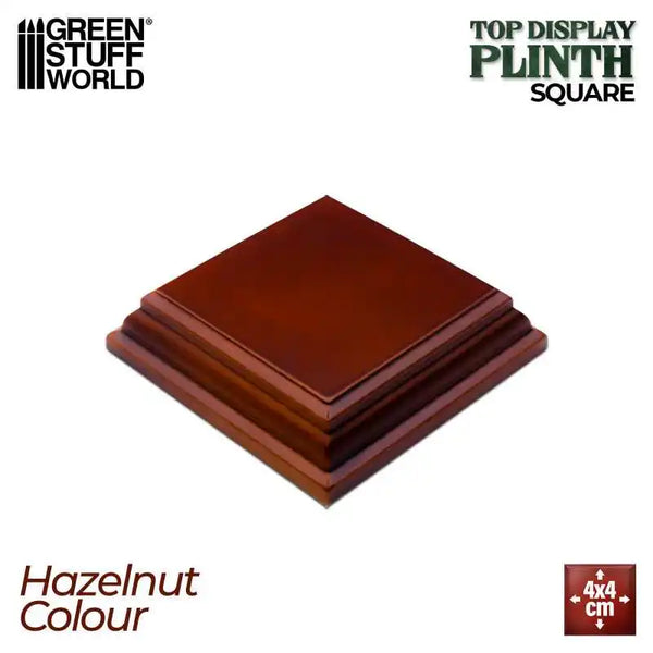 Square Wood display bases 4x4 cm - Hazelnut 4987