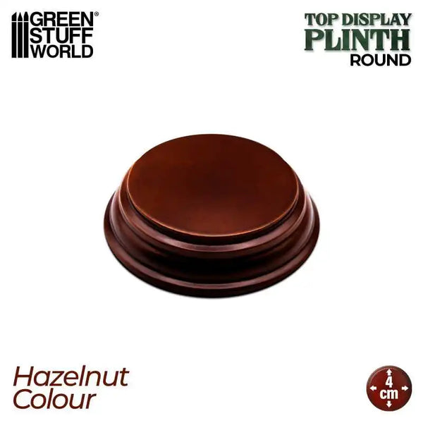 Round Wood display bases 4x4 cm - Hazelnut 4991