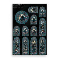 Skeleton Stained Glass - Small 5134