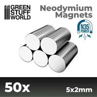 Neodymium Magnets 5x2mm - 50 units (N35) 9054