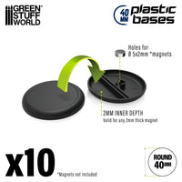 Plastic Bases - Round Lip 40mm 9828
