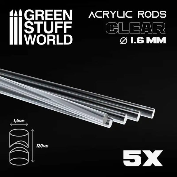 Acrylic Rods - Round 1.6 mm CLEAR 9856
