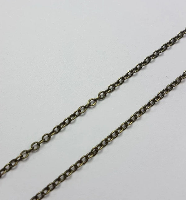 Schakel Ketting Antique Bronze 1.5 mm 1 mtr