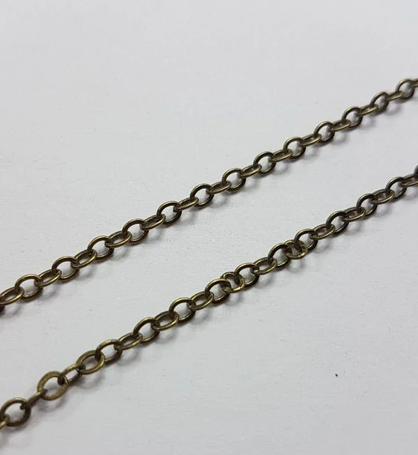 Schakel Ketting Antique Bronze 2.5 mm 1 mtr