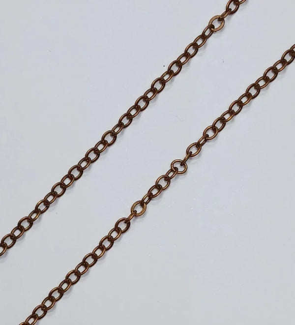 Schakel Ketting Antique Copper 2.5 mm 5 mtr