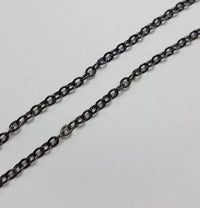 Schakel Ketting Gun Metal Black 1.5 mm 5 mtr